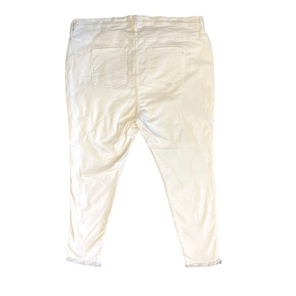 Madewell 10" High-Rise Skinny Jeans in Pure White: Step-Hem Edition Plus Size 37 - Picture 2 of 11